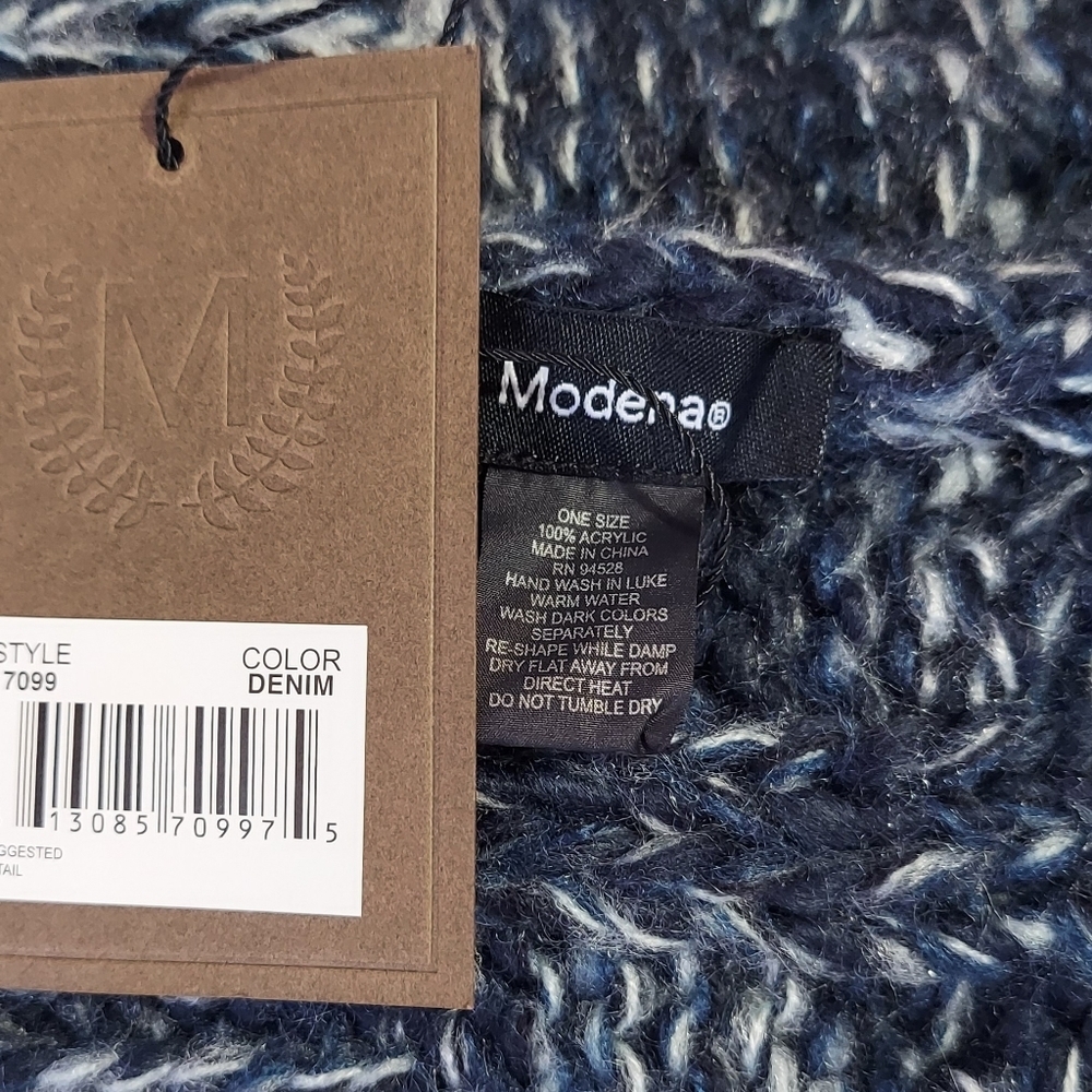 Beanie Hat Womens Denim Braided Cable Knit Hat Warm Pompom New Winter Hat - Picture 5 of 10